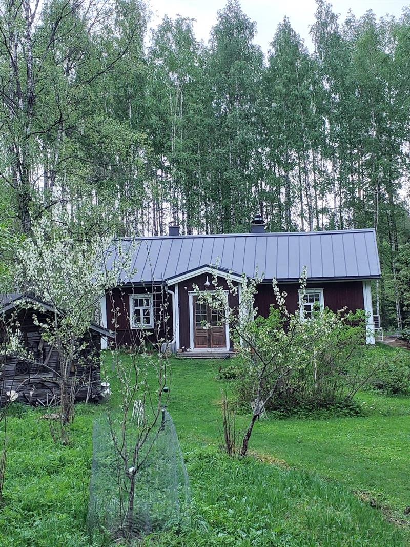 Aiemmin tilan päärakennuksena toiminut nykyinen vapaa-ajan rakennus.&nbsp;(Dan Ronimus&nbsp;5/2022)
