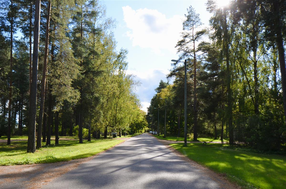 Näkymä Paraistentietä pitkin etelään päin.&nbsp;(Päivi Makkonen&nbsp;2025)