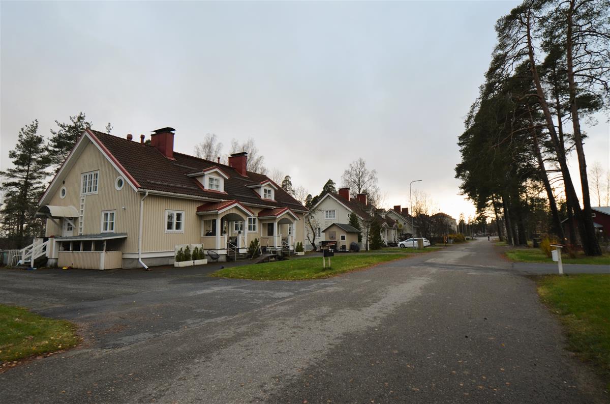 Parkkarilankatua koillisesta päin kuvattuna. Etualalla Parkkarilankatu 51.&nbsp;(Päivi Makkonen&nbsp;2025)