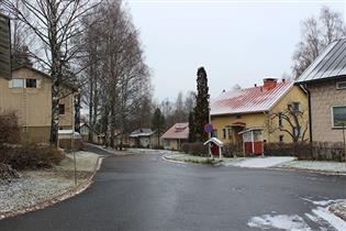 Kuva: Näkymä Pajukadulta.&nbsp;(Laura Vikman, Ramboll&nbsp;11.11.2019)